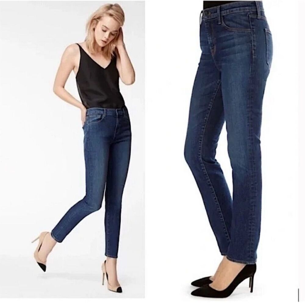 J Brand Scarlett Women's Dark Slim Straight Jeans Size 27 Denim